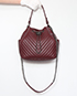 Medium Chevron Drawstring Bag, front view